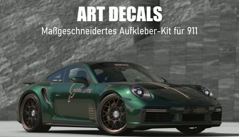 01GT - 911 Nürburging Art DECALS Maßgeschneidertes Aufkleber-Kit für PORSCHE 911